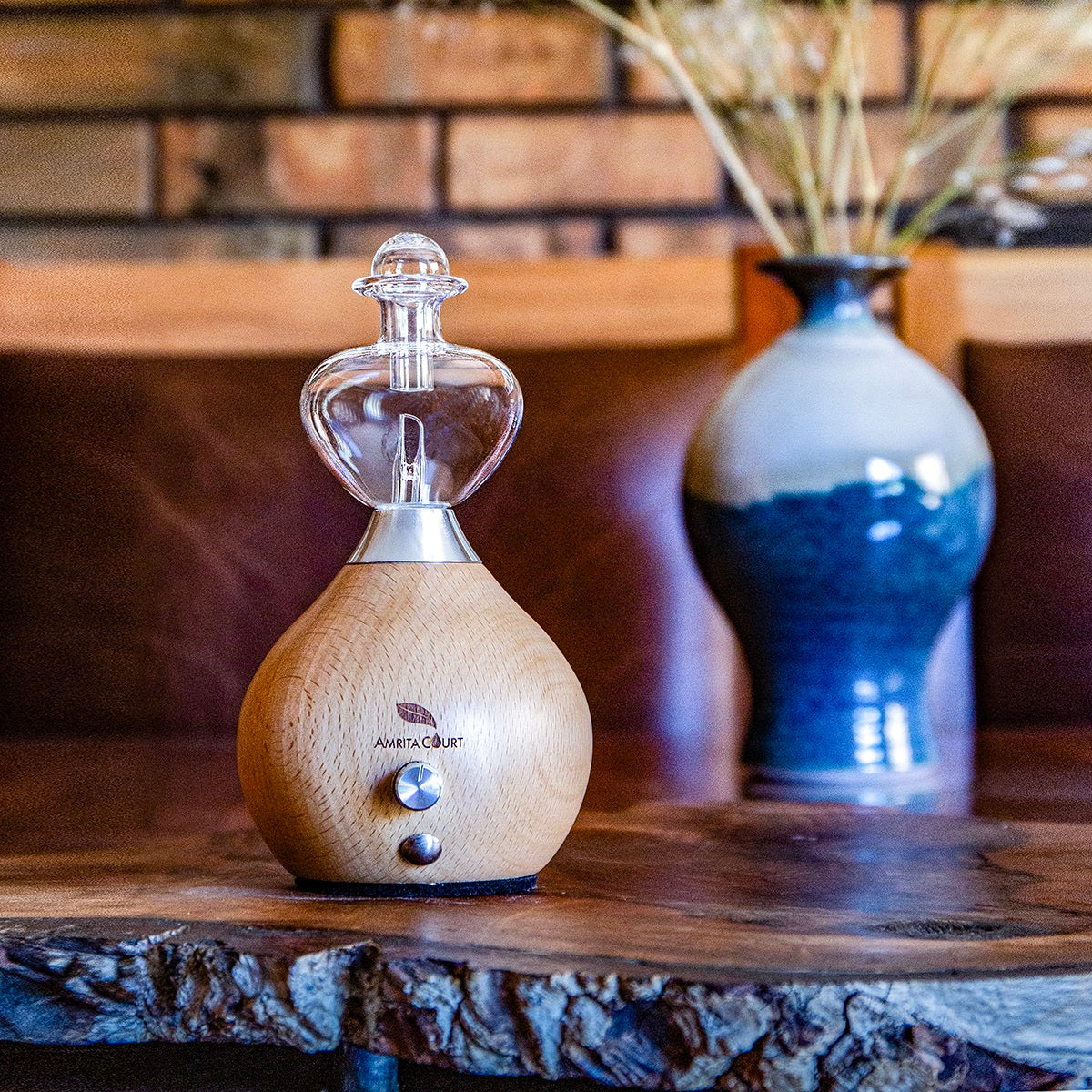 Hourglass Waterless Essential Oil Diffuser – Wood