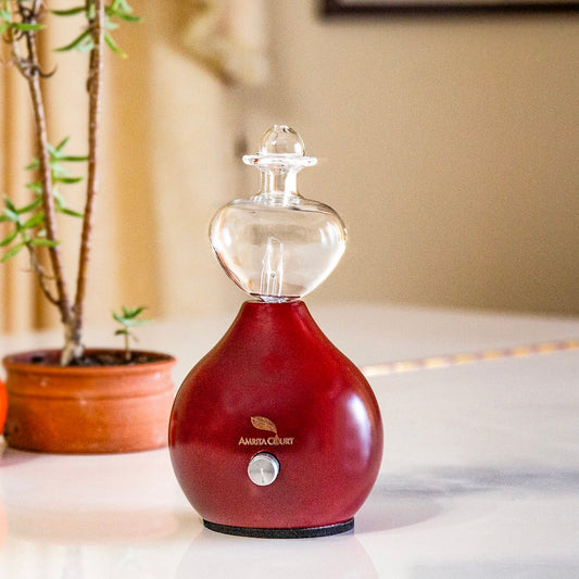 Hourglass Waterless Essential Oil Diffuser – Red