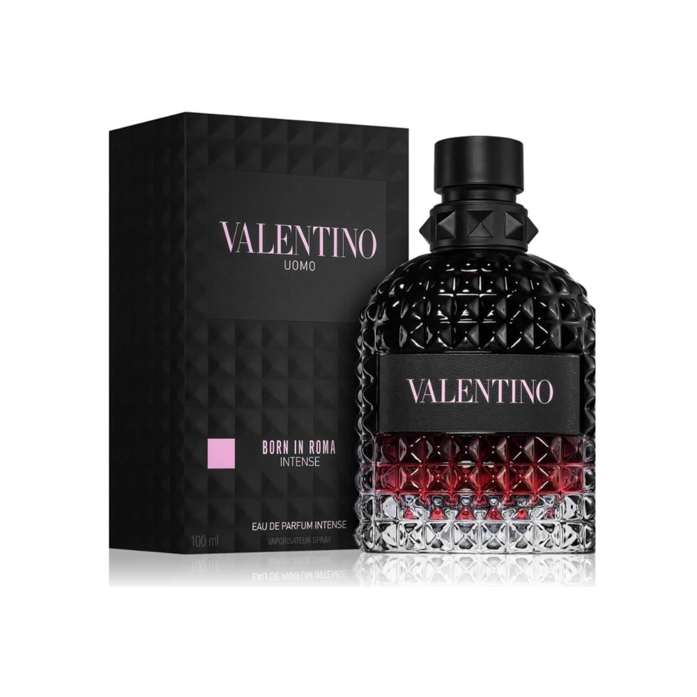 Valentino Uomo Born In Roma Intense Eau de Parfum 100mL bottle and box