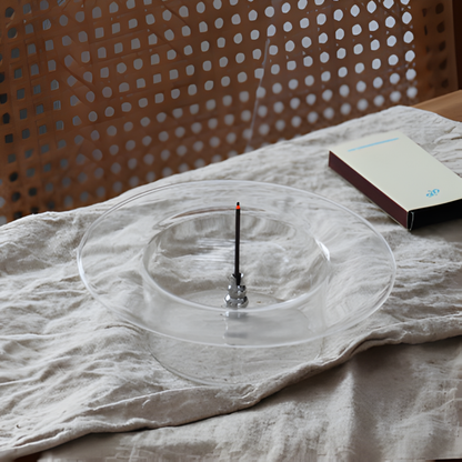 Glass & Stainless Steel Incense Holder