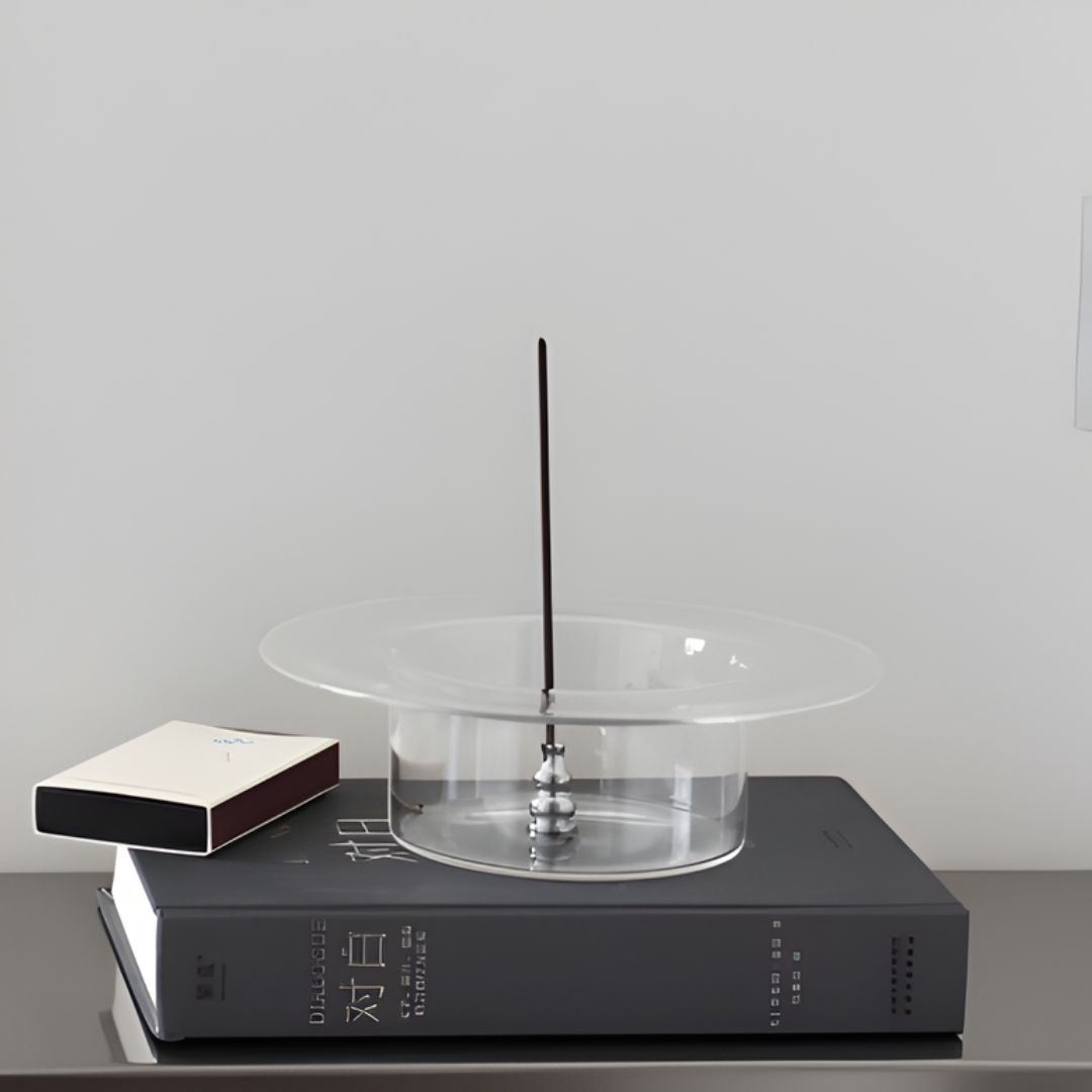 Glass & Stainless Steel Incense Holder
