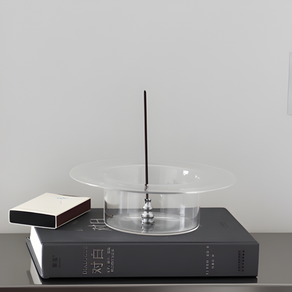Glass & Stainless Steel Incense Holder
