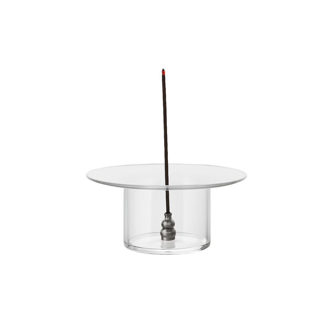 Glass & Stainless Steel Incense Holder