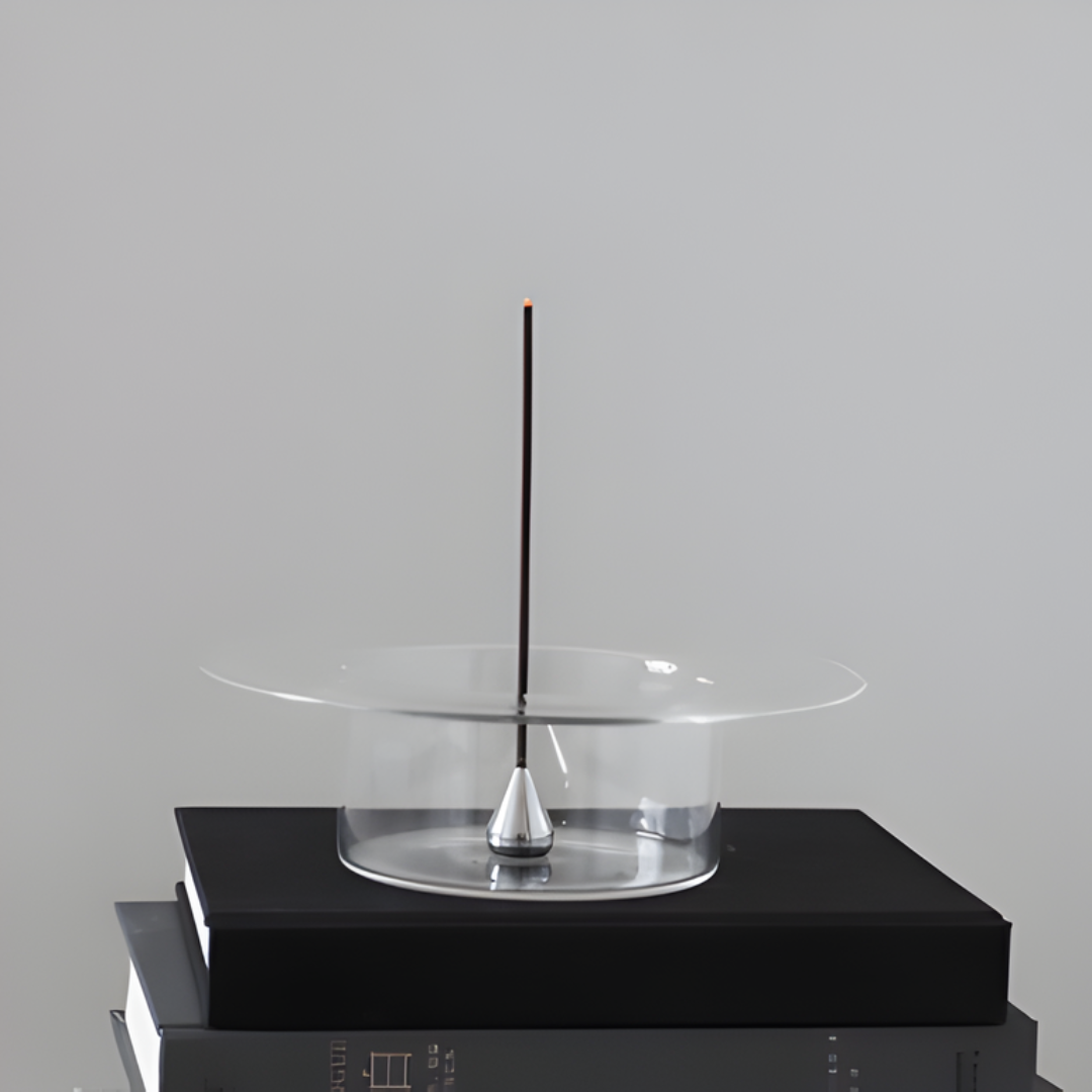 Glass & Stainless Steel Incense Holder