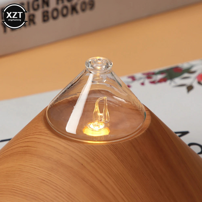 Waterless Aromatherapy Machine Wood Grain Ultrasonic Diffuser