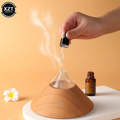 Waterless Aromatherapy Machine Wood Grain Ultrasonic Diffuser