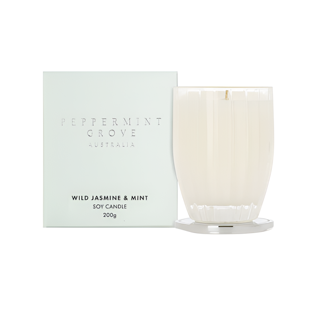 Peppermint Grove Wild Jasmine & Mint Soy Candle 200g