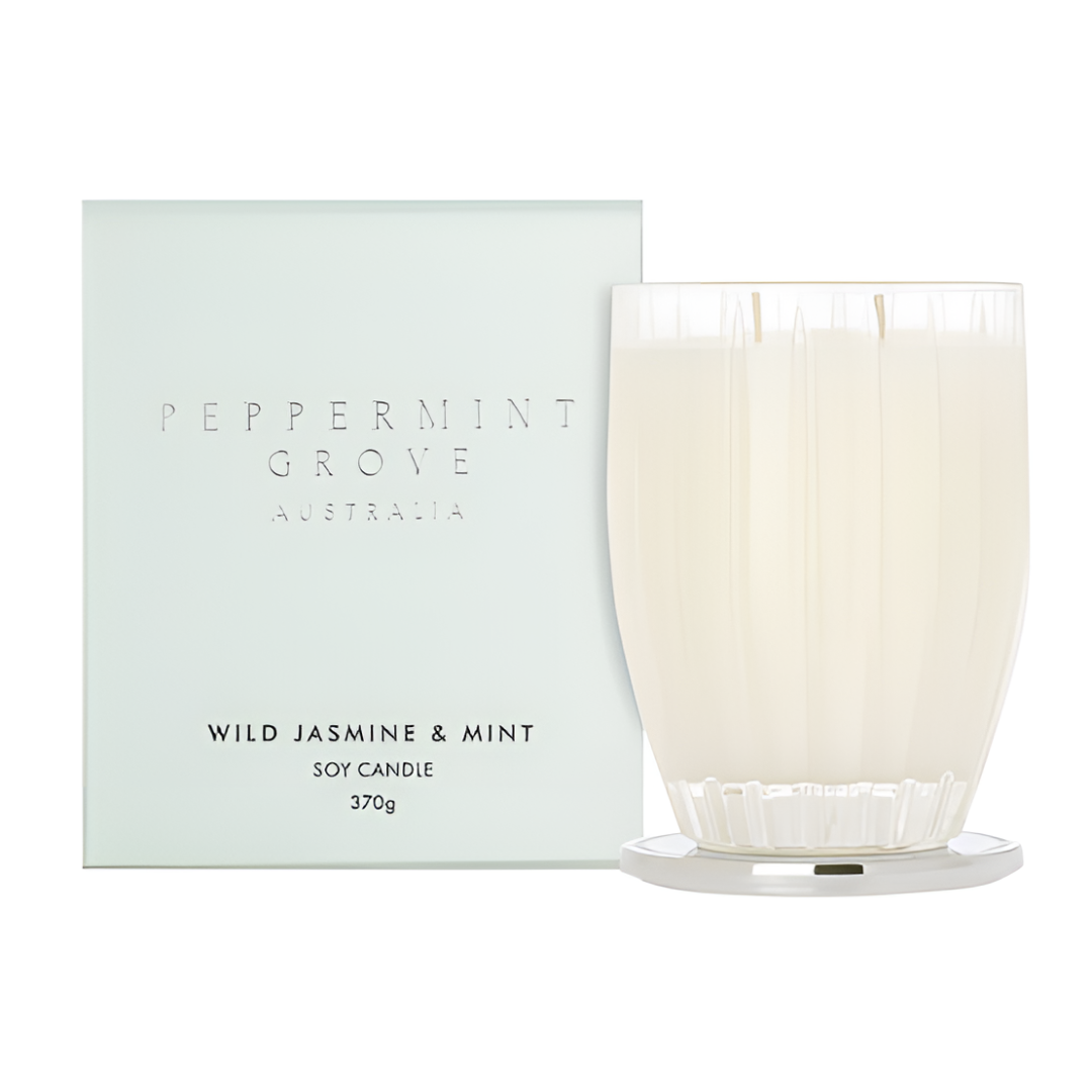 Peppermint Grove Wild Jasmine & Mint Soy Candle 370g