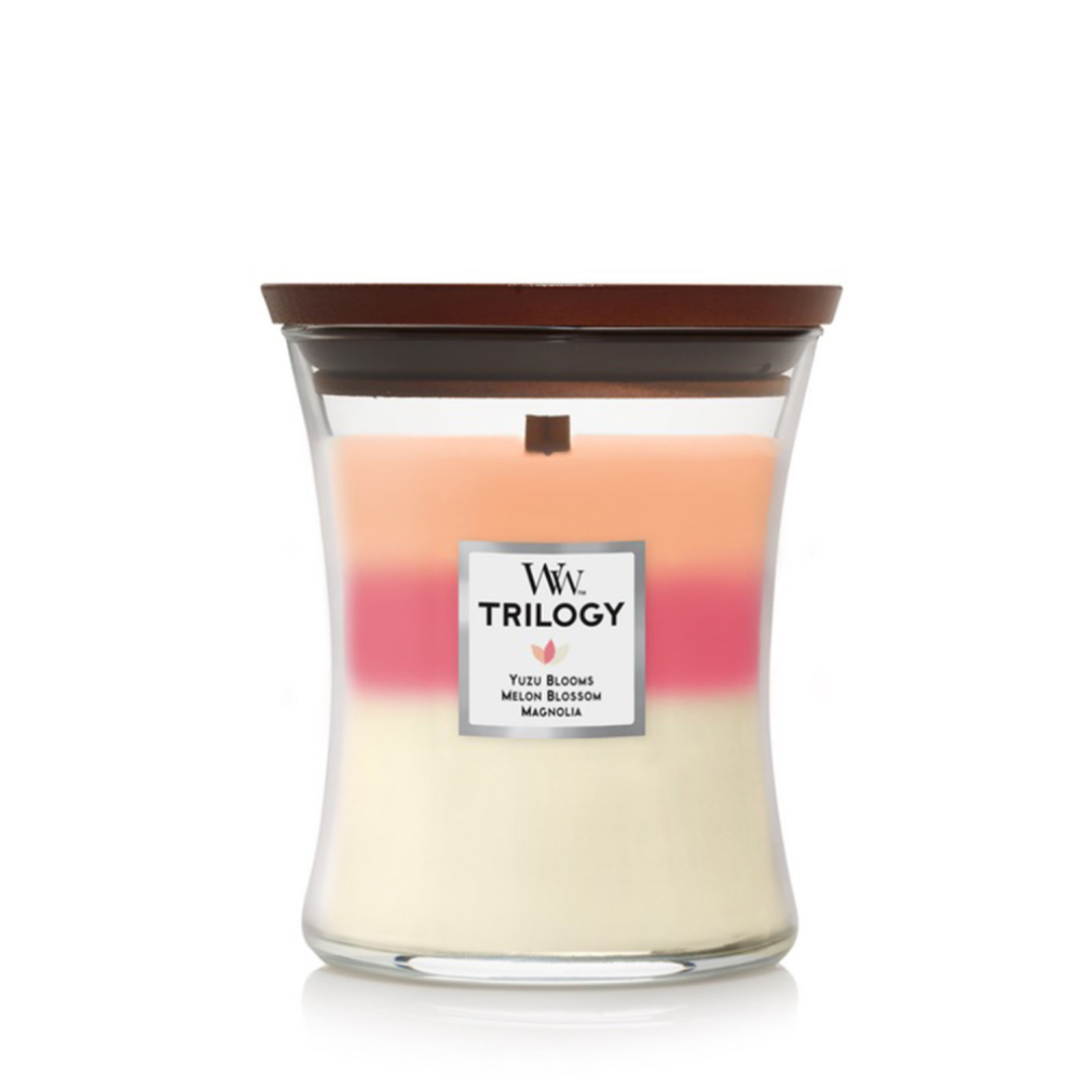 WoodWick Blooming Orchard Trilogy 中号蜡烛 275g