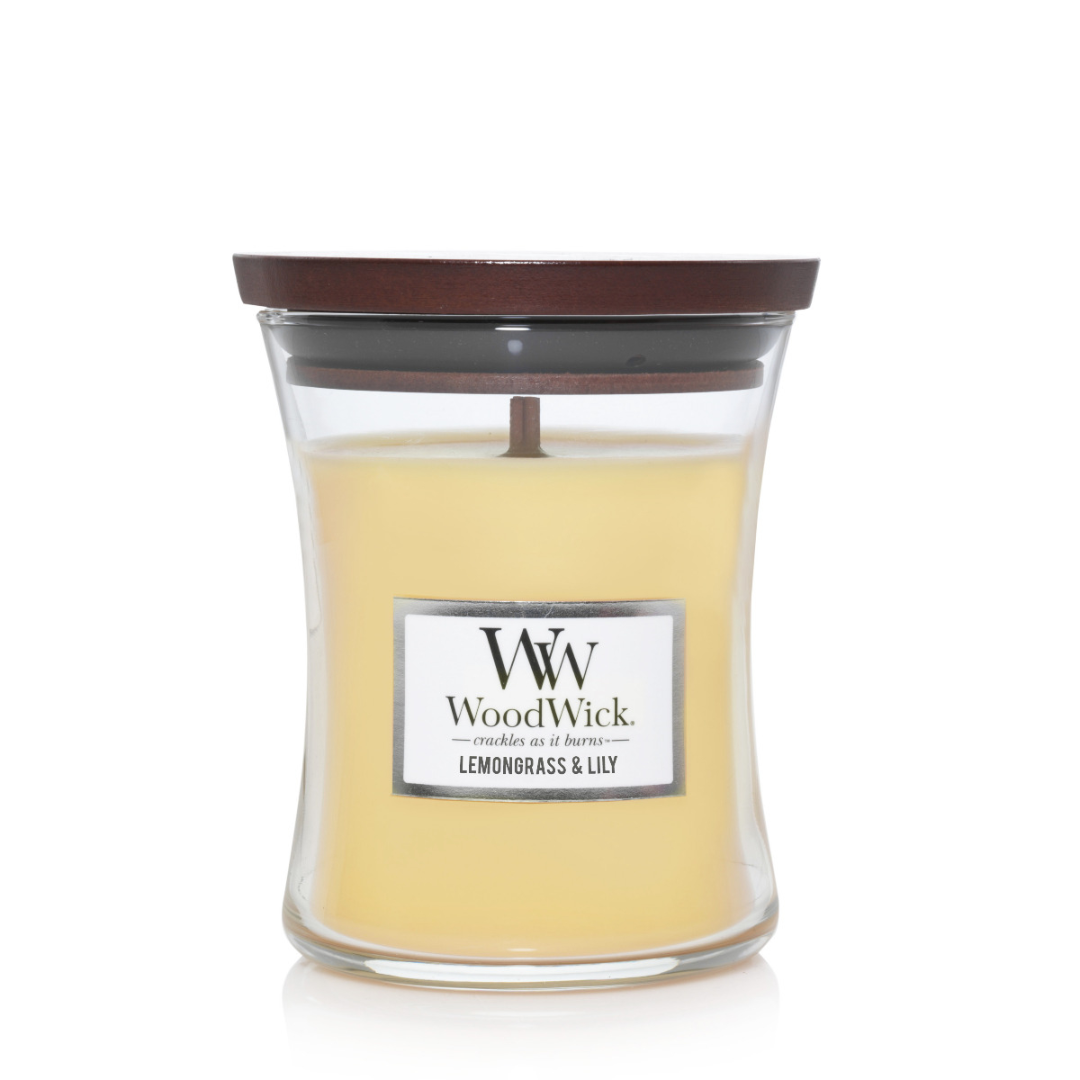 WoodWick Lemongrass & Lily Medium Candle 275g