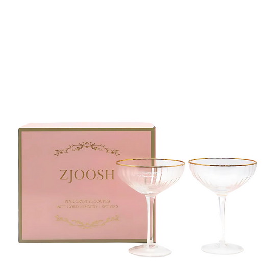 Zjoosh Soiree Crystal Coupes Clear (Set of 2)