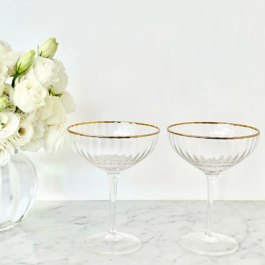 Zjoosh Soiree Crystal Coupes Clear (Set of 2)