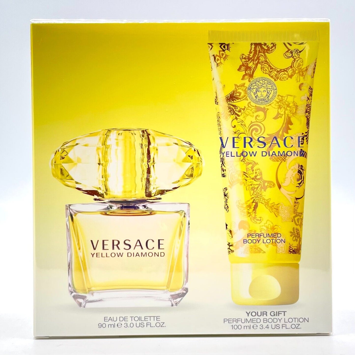 Versace Yellow Diamond Gift Set 90mL Eau de Toilette and 100mL body lotion