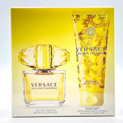 Versace Yellow Diamond Gift Set 90mL EDT + 100mL Body Lotion