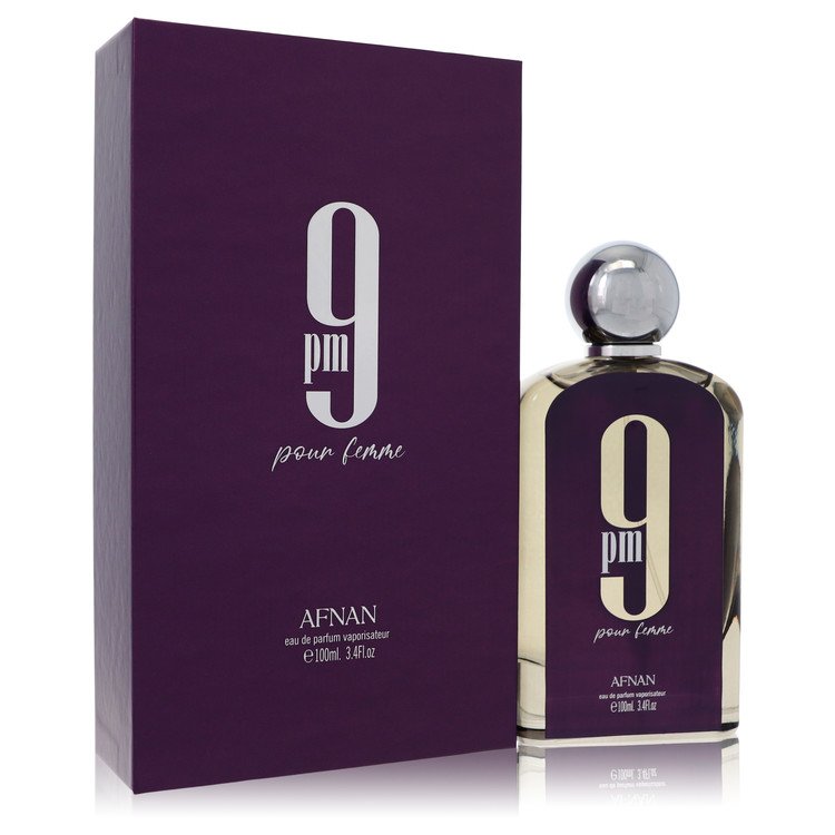 Afnan 9PM Pour Femme Eau de Parfum Floral Fruity 100mL bottle and box