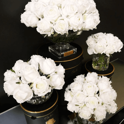 Air Freshener - Côte Noire - Côte Noire Luxury Round 13 Rose Bud Bouquet - White - The Gift Company