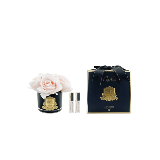 Air Freshener - Côte Noire - Côte Noire Perfumed Natural Touch 5 Roses - Black - French Pink - The Gift Company
