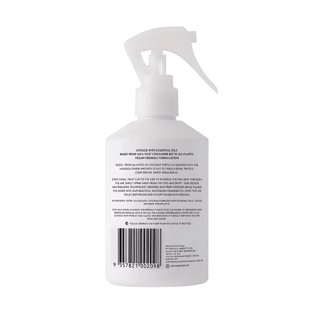 Air Freshener - Green Nation Life - Green Nation Life Air Freshener - Coconut & Vanilla 200ml - The Gift Company