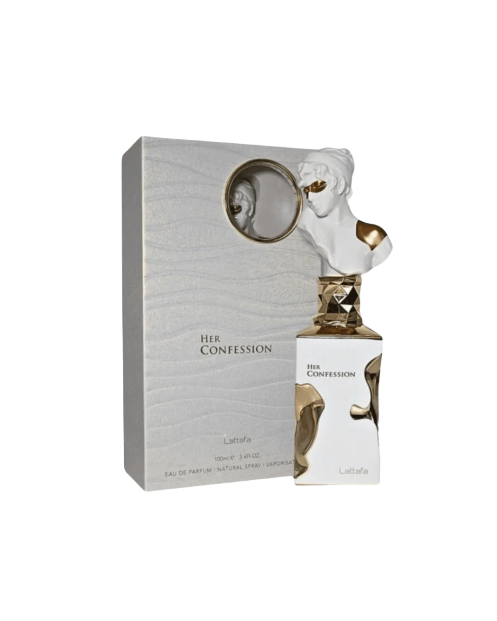 Lattafa Her Confession Eau de Parfum 100mL bottle and box