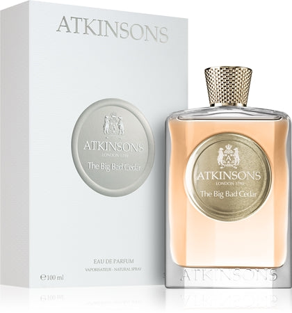 Atkinsons The Big Bad Cedar Eau de Parfum 100mL bottle and box
