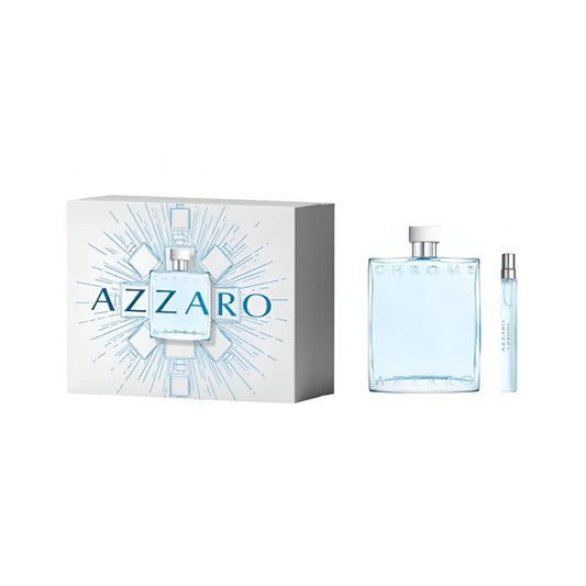 Azzaro Chrome Gift Set 50mL EDT + 75mL All Over Shampoo