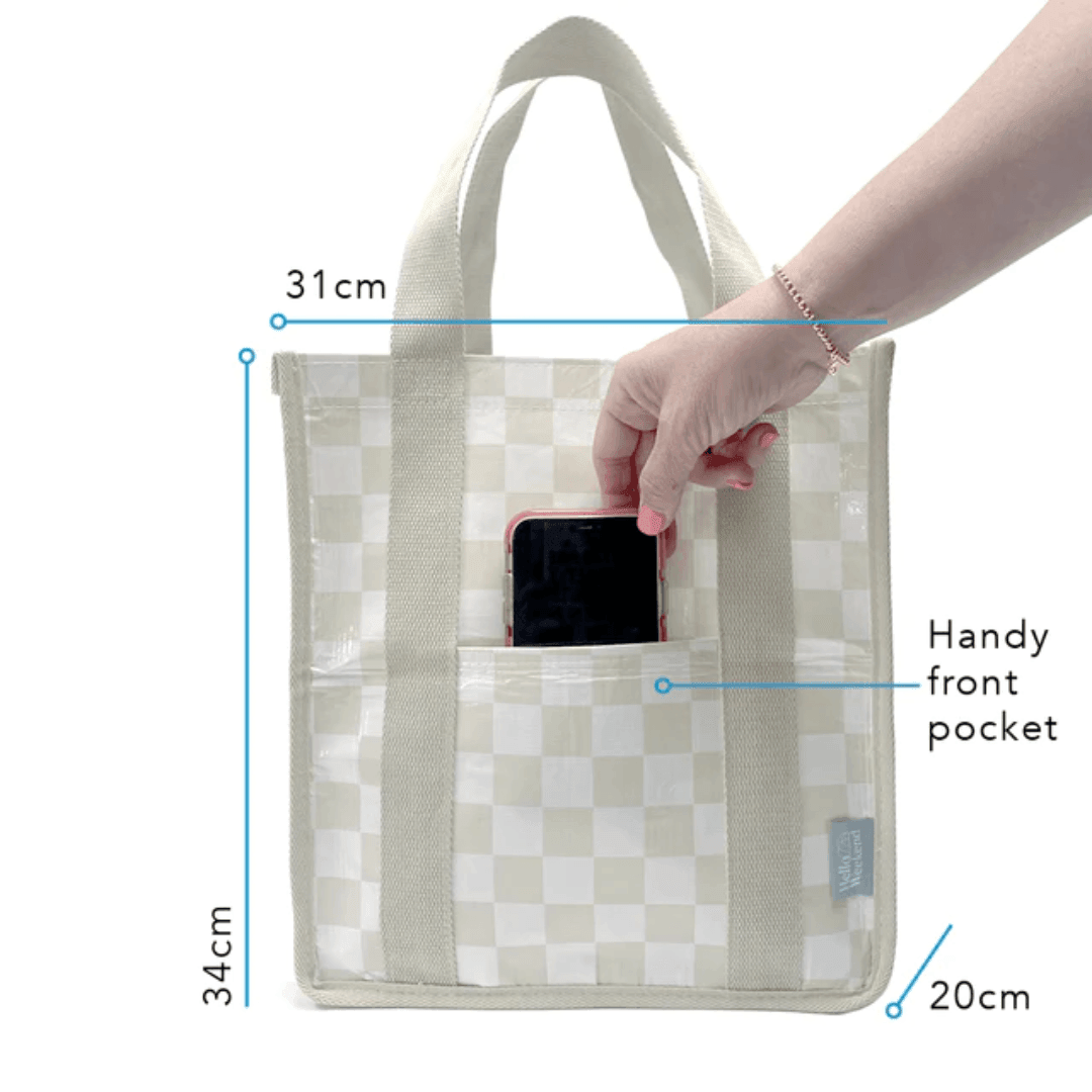 Bag - Hello Weekend - Hello Weekend Checkerboard Daily Bag - The Gift Company