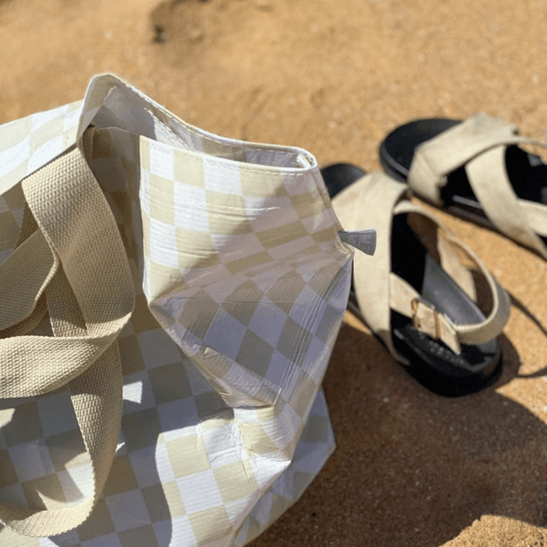 Bag - Hello Weekend - Hello Weekend Checkerboard Weekender Bag - The Gift Company