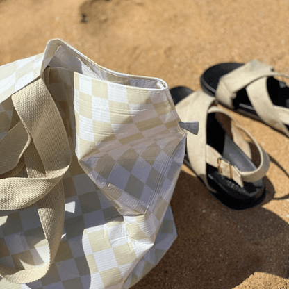 Bag - Hello Weekend - Hello Weekend Checkerboard Weekender Bag - The Gift Company
