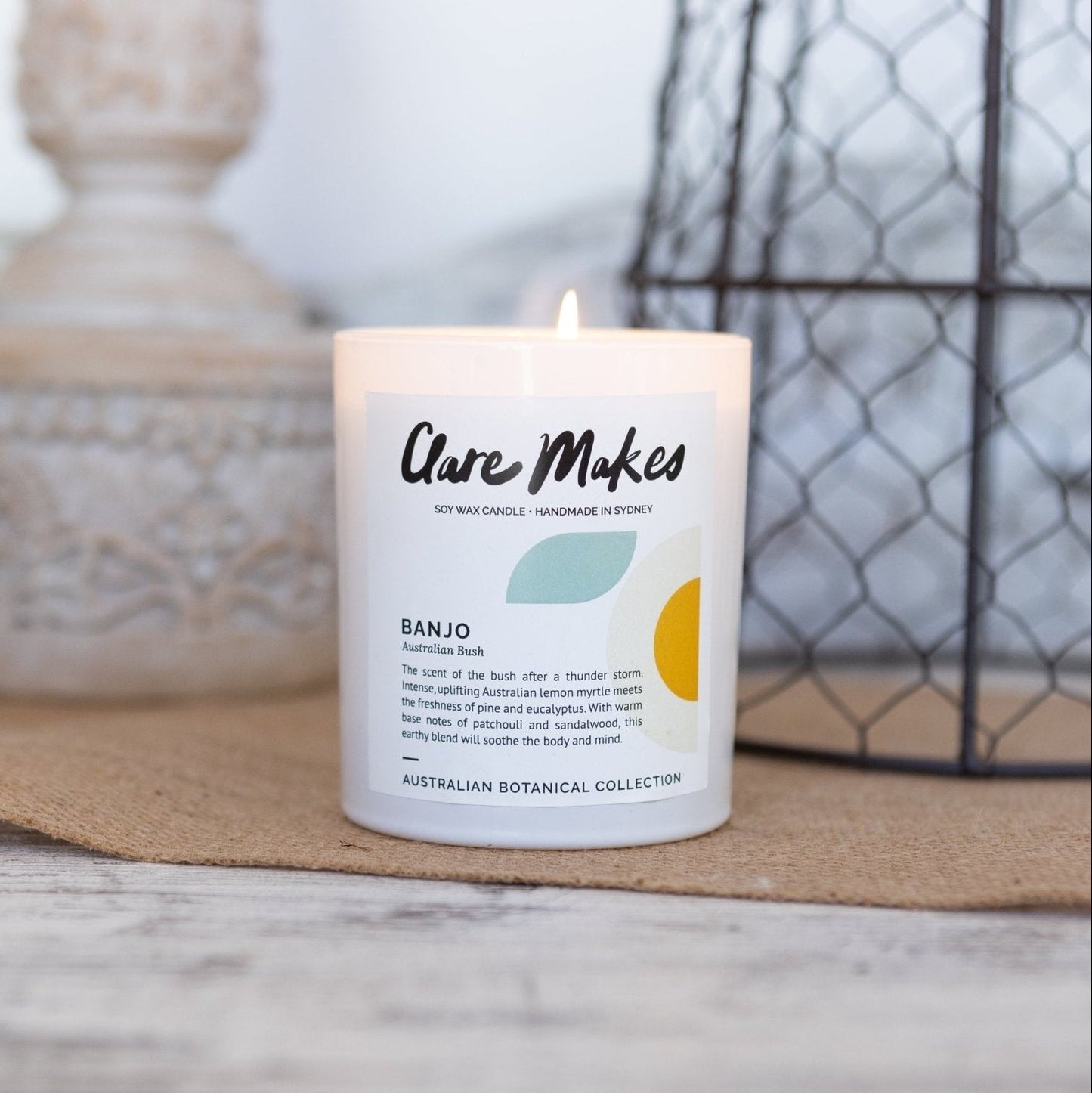 Clare Makes Banjo Australian Bush Reed Diffuser 200mL – Clare Makes product and lifestyle image 10