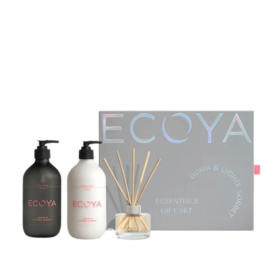 Bath & Body Gift Sets - Ecoya - ECOYA Guava & Lychee Sorbet Essentials Gift Set Holiday Collection - The Gift Company
