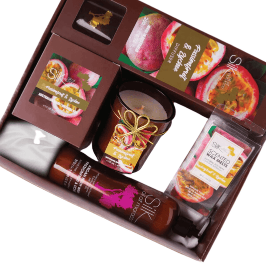 Bath & Body Set - Silk Oil of Morocco - Silk Oil of Morocco - Passionfruit & Lychee Day Spa Hamper - The Gift Company