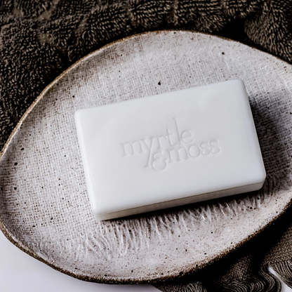 Bath Soap Bar - Myrtle & Moss - Myrtle & Moss Shea Butter Soap Rose Geranium, Grapefruit & Clary Sage 200g - The Gift Company