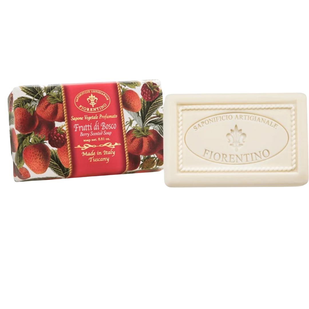 Bath Soap Bar - Saponificio Artigianale Fiorentino - Saponificio Artigianale Fiorentino Berries Bar Soap 6 x 250g - The Gift Company