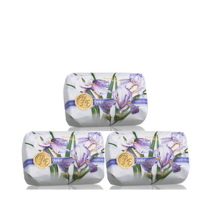 Bath Soap Bar - Saponificio Artigianale Fiorentino - Saponificio Artigianale Fiorentino Iris Bar Soap Set of 3 x 200g - The Gift Company