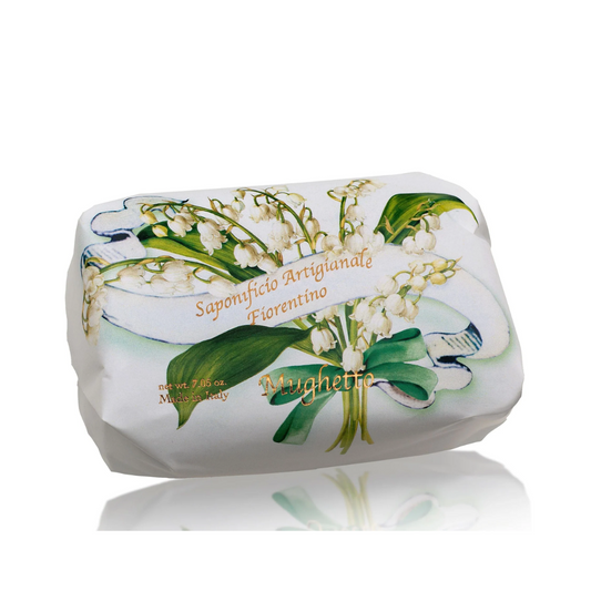 Bath Soap Bar - Saponificio Artigianale Fiorentino - Saponificio Artigianale Fiorentino Lily of the Valley Bar Soap Set of 12 x 200g - The Gift Company