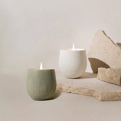 al.ive body Blackcurrant & Caribbean Wood Soy Candle 295g