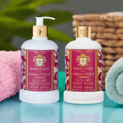 Body and Hand Wash Bundles - Saponificio Artigianale Fiorentino - Saponificio Artigianale Fiorentino Rosewood & Osmanthus Body & Hand Wash Set - The Gift Company