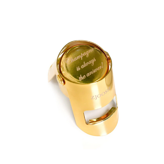 Bottle Stopper - Zjoosh - Zjoosh Champagne Stopper Gold - The Gift Company