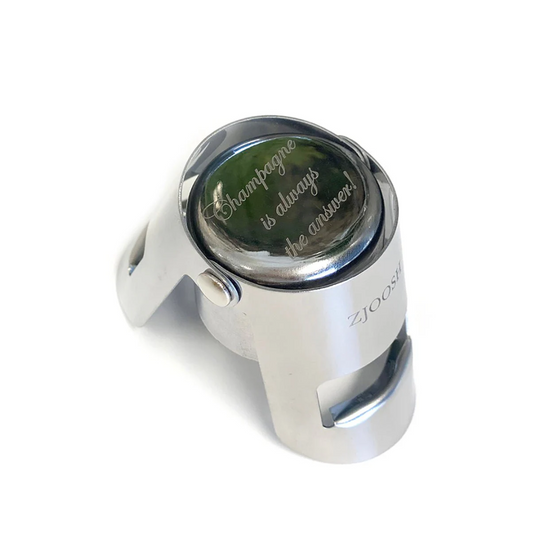 Bottle Stopper - Zjoosh - Zjoosh Champagne Stopper Steel - The Gift Company