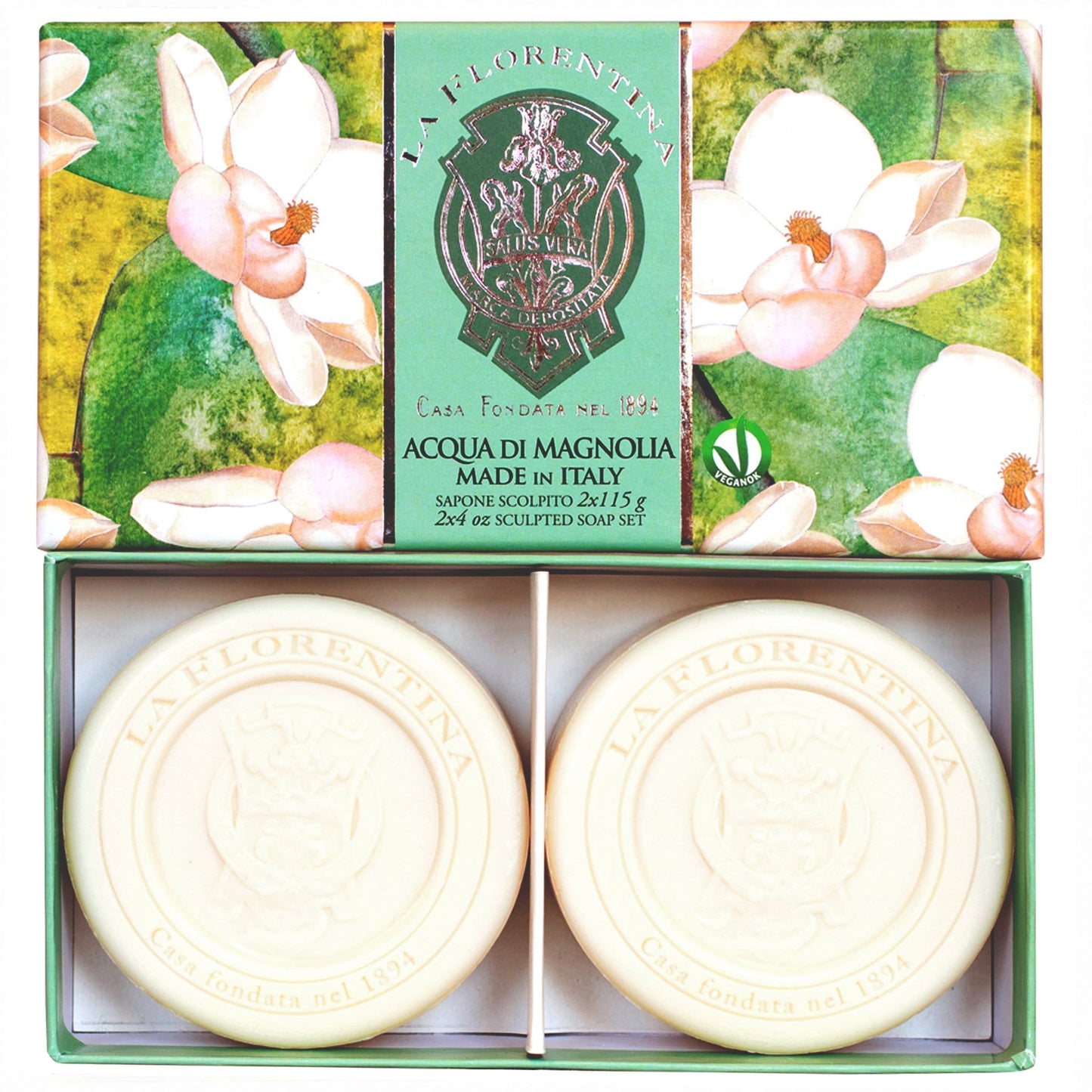 La Florentina Magnolia 2 Round Soaps 115g product image