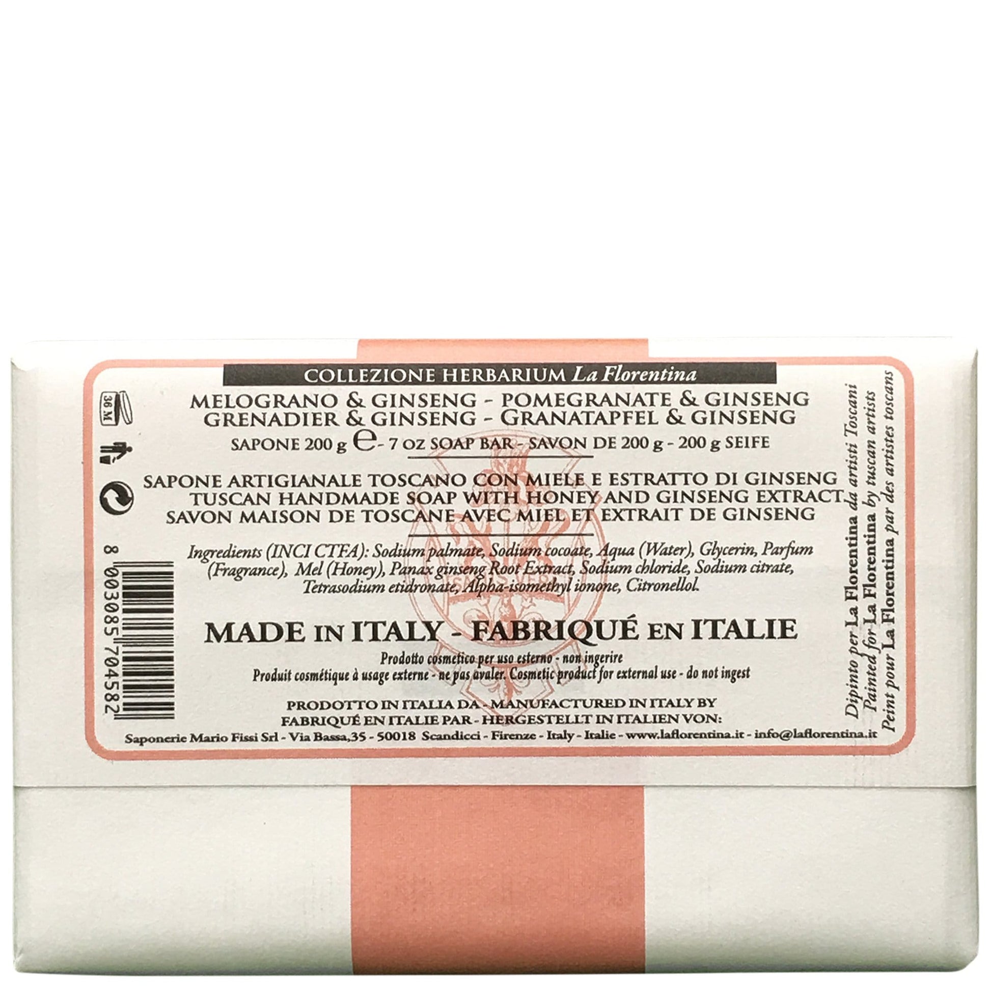 La Florentina Pomegranate & Ginseng Bar Soap 200g Set of 3pcs product image 2