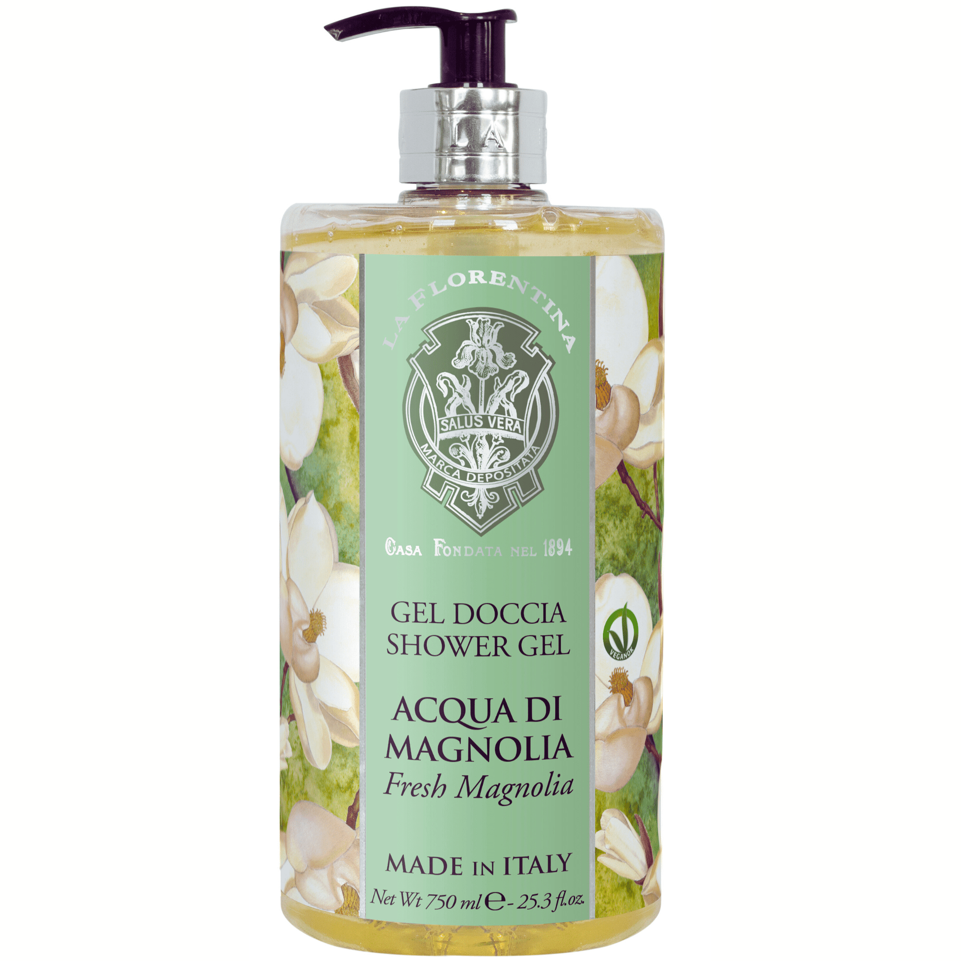 La Florentina Fresh Magnolia Shower Gel Bottle Pump 750ml product image