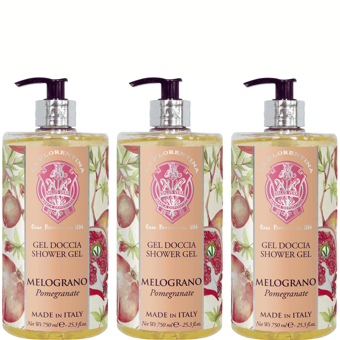 La Florentina Pomegranate Shower Gel 750ml Set of 3pcs product image