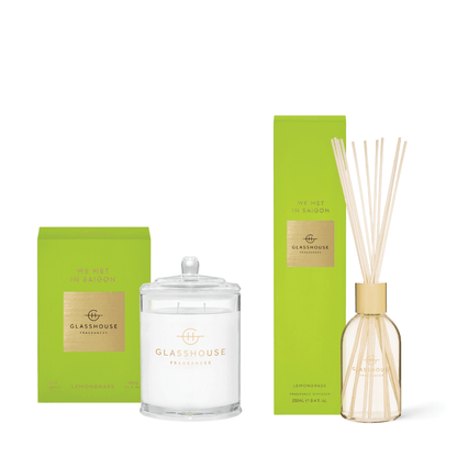 Bundle - Glasshouse - Glasshouse Fragrances We Met in Saigon Candle 380g & Diffuser 250mL Bundle (worth $110) - The Gift Company