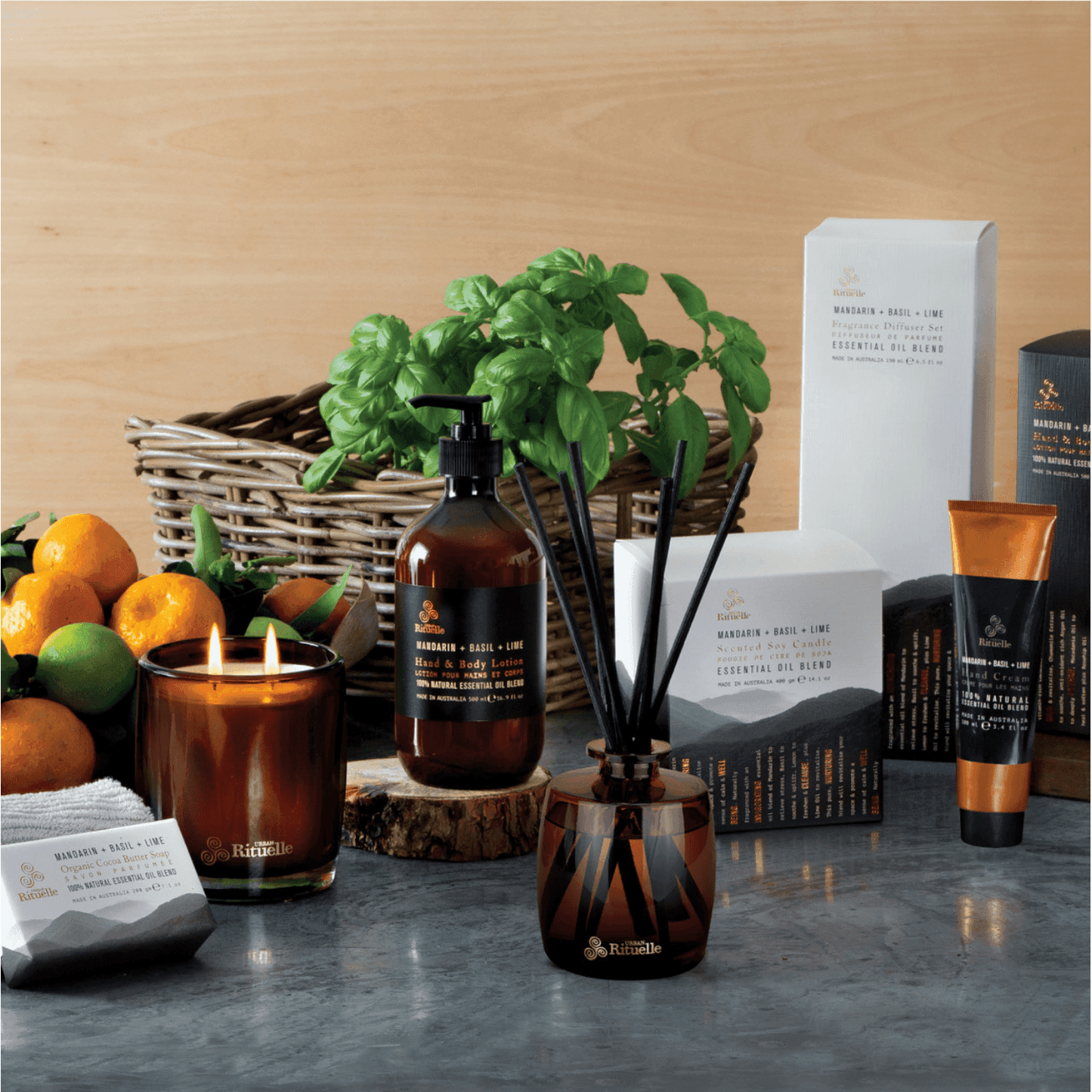 Bundle - Urban Rituelle - Urban Rituelle Mandarin, Basil & Lime Bundle - The Gift Company