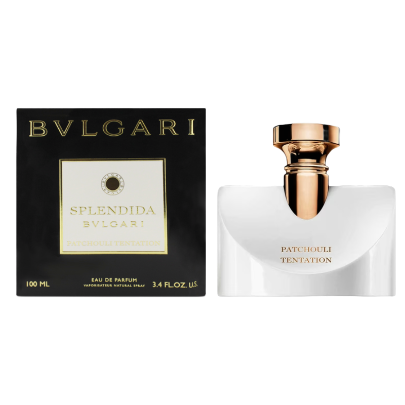 Bvlgari Splendida Patchouli Tentation Eau de Parfum 100mL bottle and box
