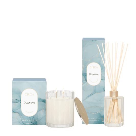 Candle & Diffuser Set - Circa - CIRCA Oceanique Candle 350g & Diffuser 250mL Bundle (worth $90) - The Gift Company
