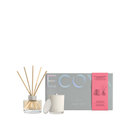 Candle & Diffuser Set - Ecoya - ECOYA Mini Gift Set Guava & Lychee Sorbet - The Gift Company