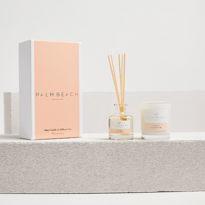 Candle & Diffuser Set - Palm Beach - Palm Beach Watermelon Mini Candle & Diffuser Gift Pack - The Gift Company