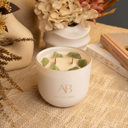 Candle - Aromabotanical - Aromabotanical Aventurine Crystal Candle 340g - The Gift Company